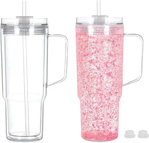 40 Oz Acrylic Snowglobe Tumbler