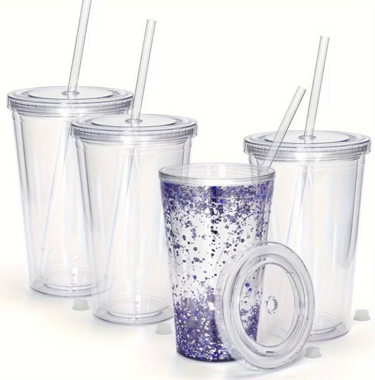 16oz Acrylic Snowglobe Tumbler