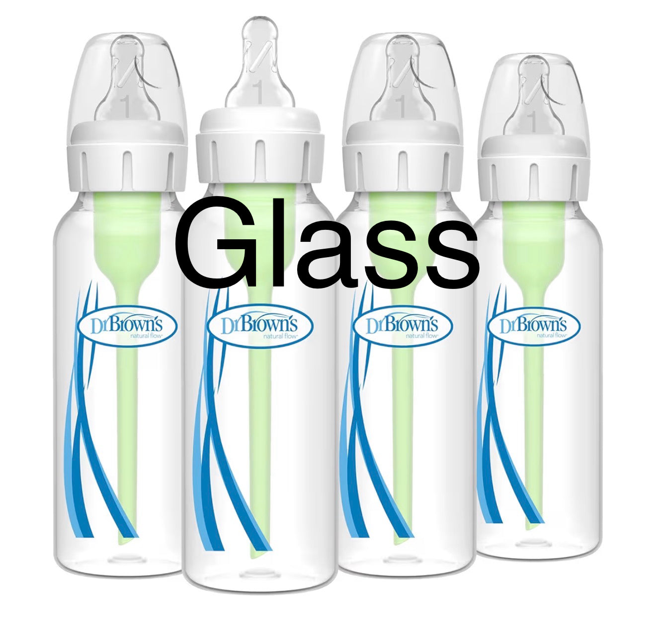 8oz GLASS Nipple Bottle